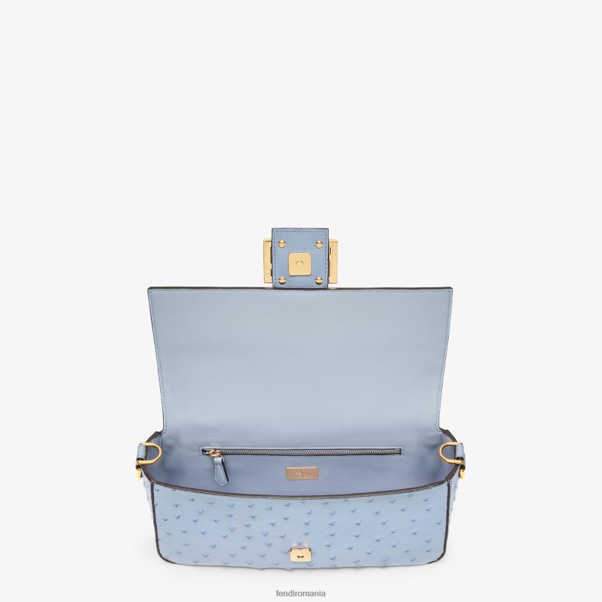 geanta din piele de strut albastru deschis Fendi femei accesorii 86084L673