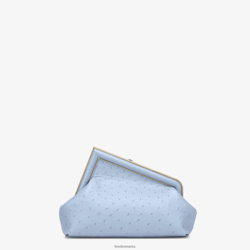 geanta din piele de strut albastru deschis Fendi femei accesorii 86084L674