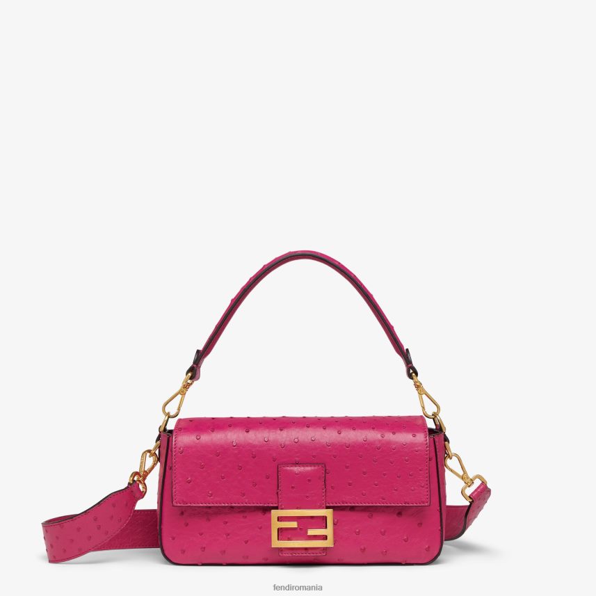 geanta din piele de strut fucsia roz Fendi femei accesorii 86084L616