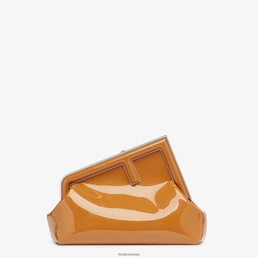 geanta din piele lacuita maro Fendi femei accesorii 86084L741