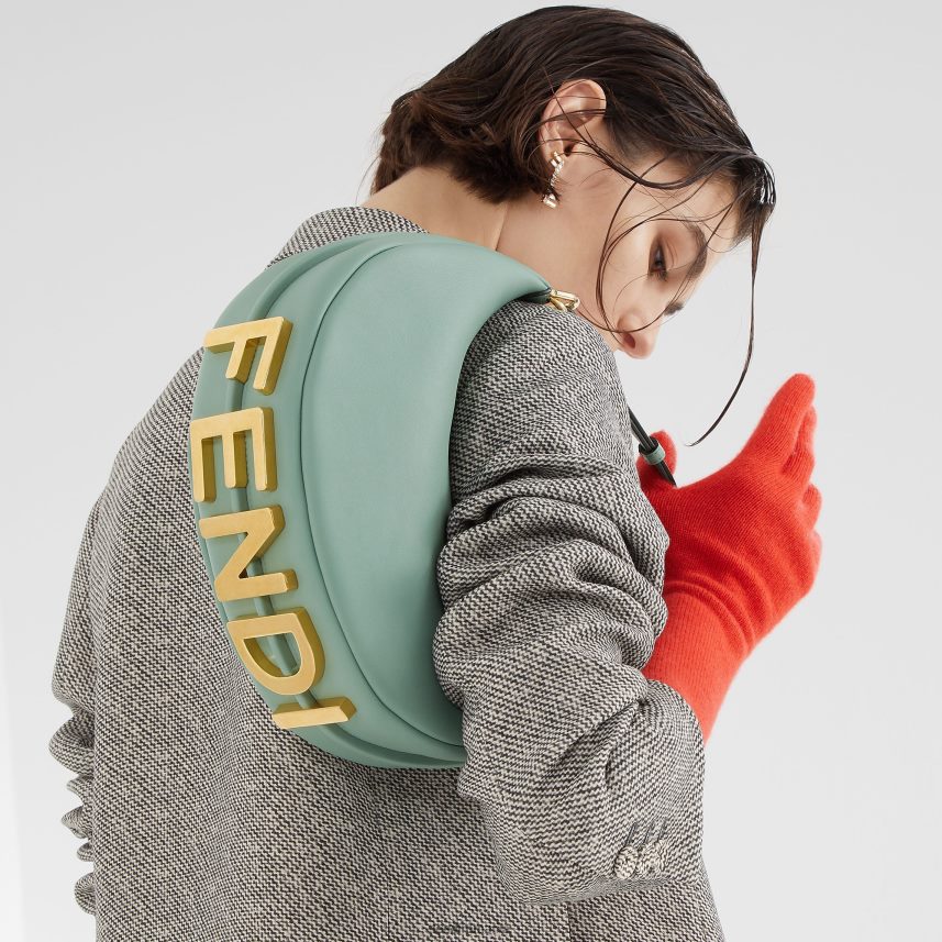 geanta din piele menta verde Fendi femei accesorii 86084L831