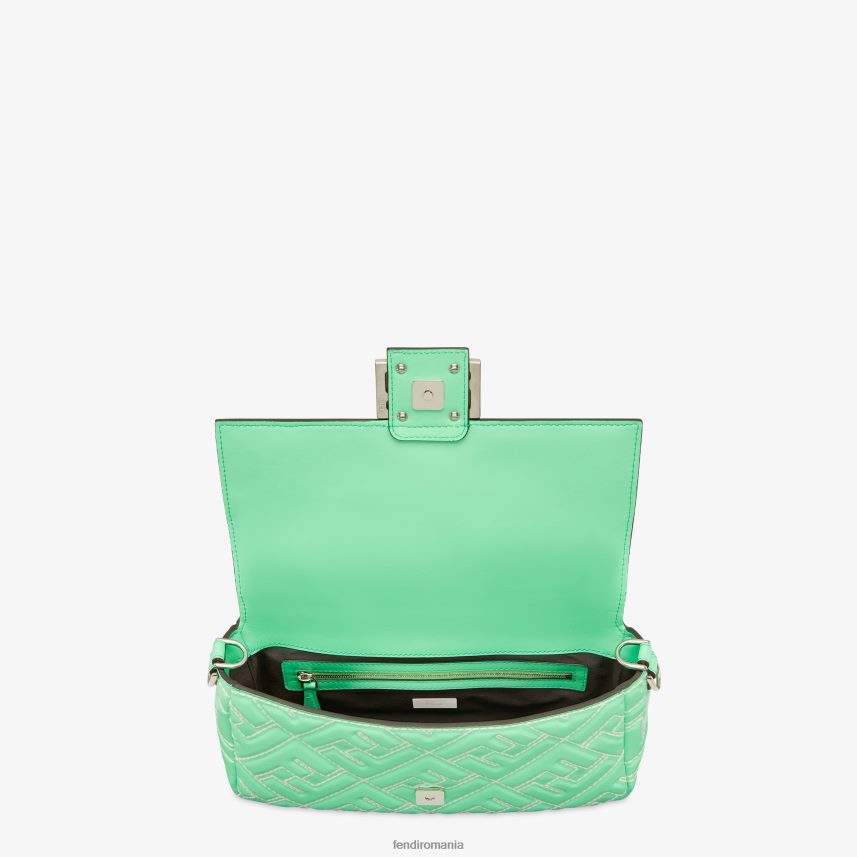 geanta din piele nappa cu motiv ff cusut verde Fendi femei accesorii 86084L710