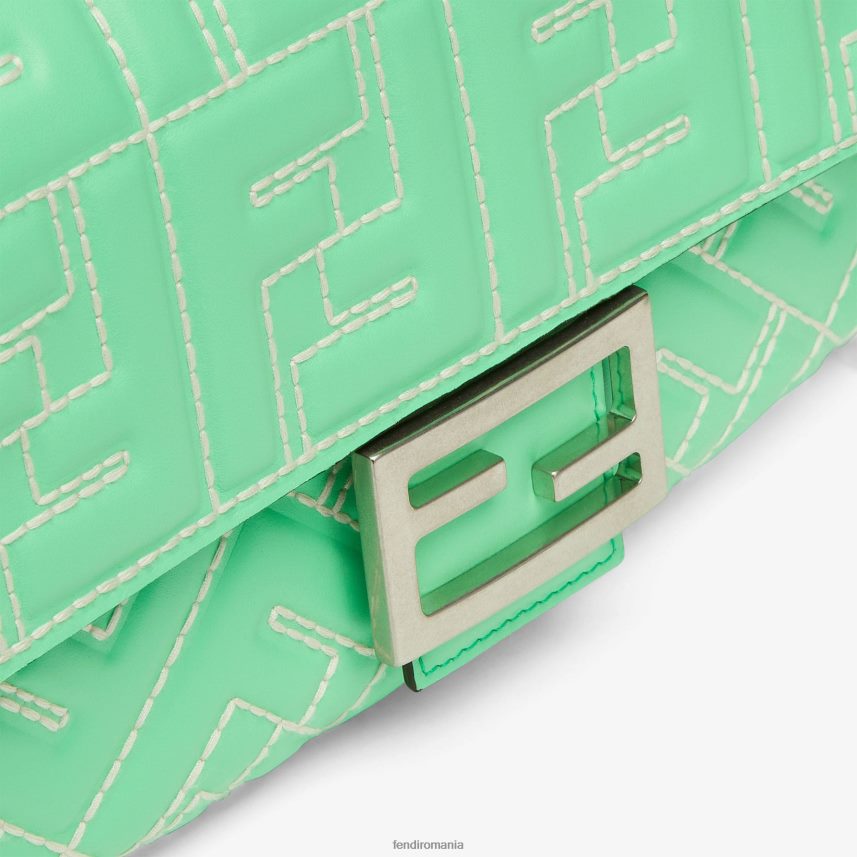 geanta din piele nappa cu motiv ff cusut verde Fendi femei accesorii 86084L710