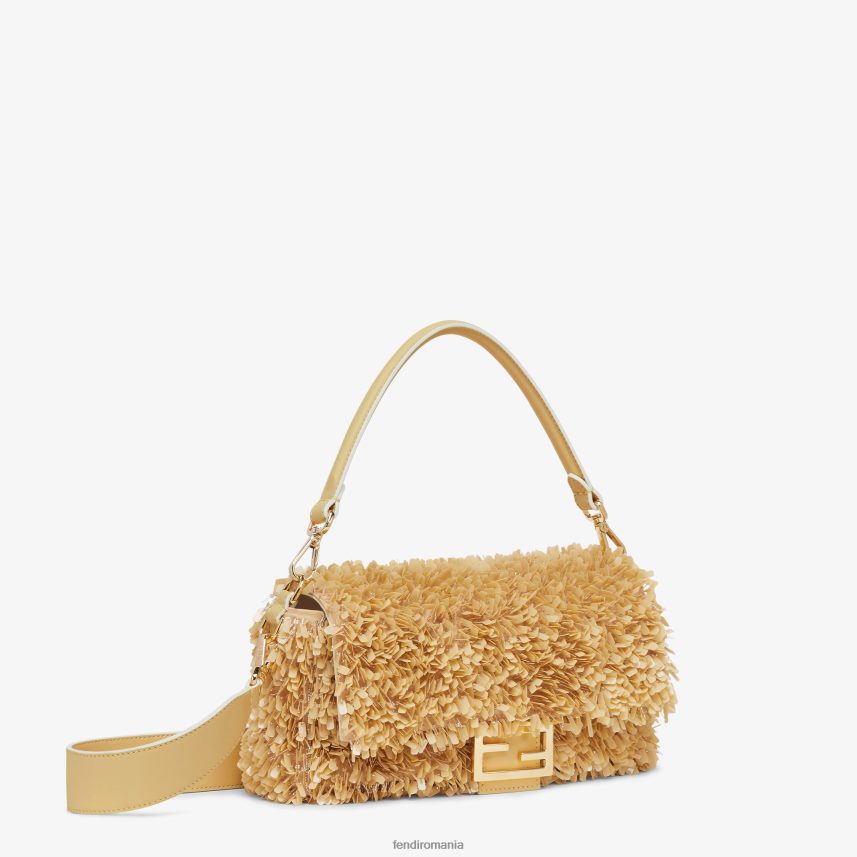 geanta din piele nisip si paiete bej Fendi femei accesorii 86084L672