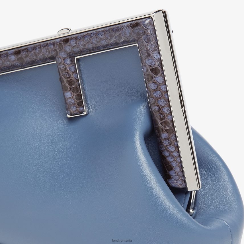geanta din piele si piele de piton albastru Fendi femei accesorii 86084L769