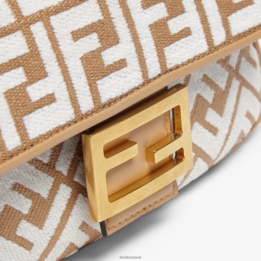 geanta din rafie cu tesatura tapiserie ff motiv alb Fendi femei accesorii 86084L597