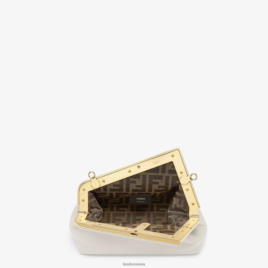 geanta mica din piele gri Fendi femei accesorii 86084L860