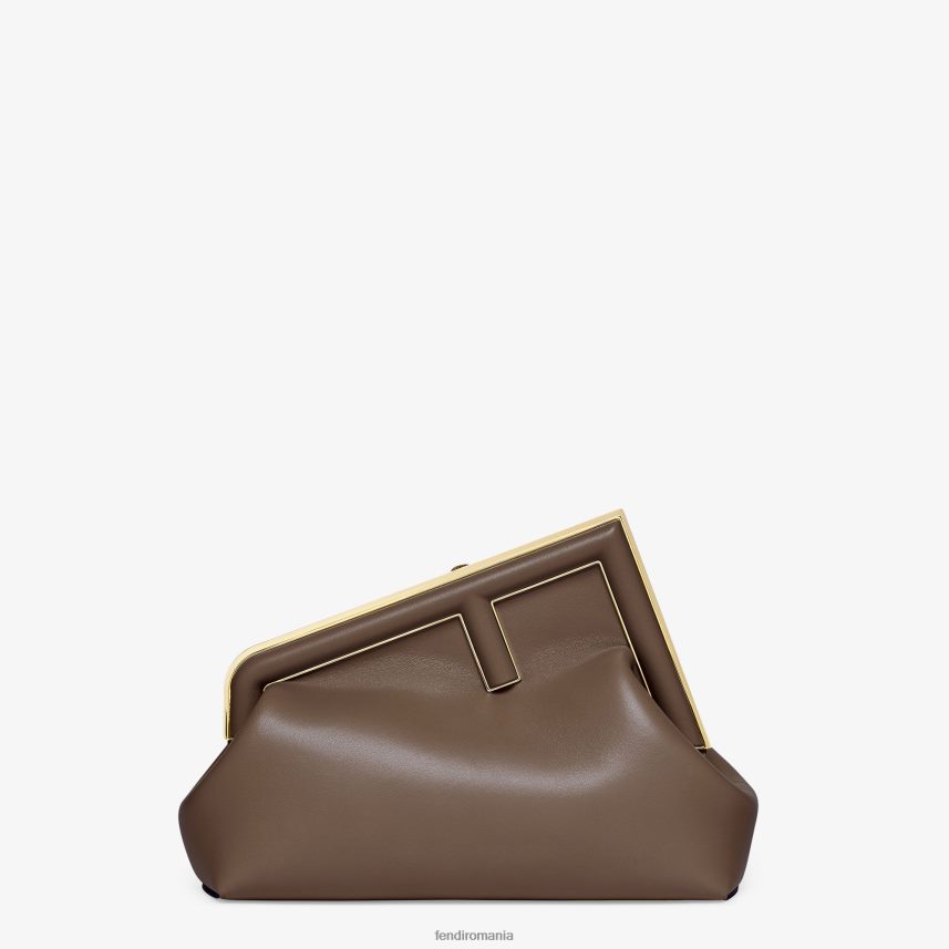 geanta midi din piele maro Fendi femei accesorii 86084L766