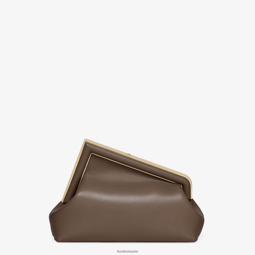 geanta midi din piele maro Fendi femei accesorii 86084L766