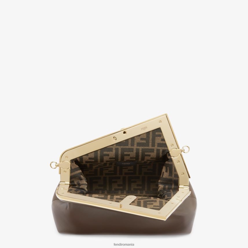 geanta midi din piele maro Fendi femei accesorii 86084L766