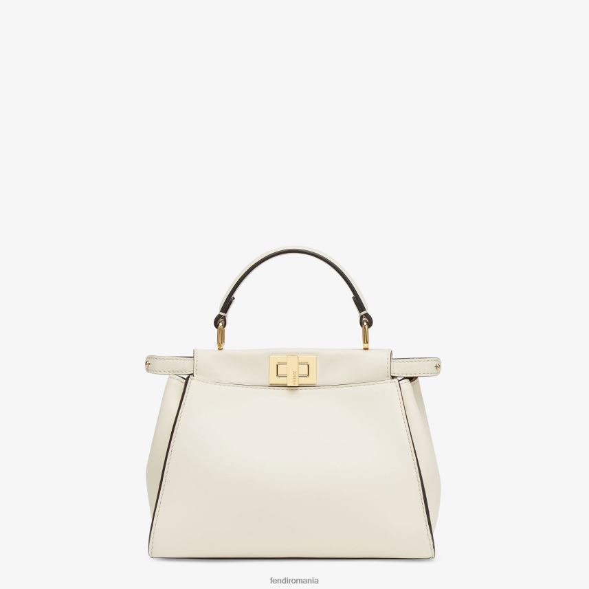 geanta peekaboo mini din piele alb Fendi femei accesorii 86084L916