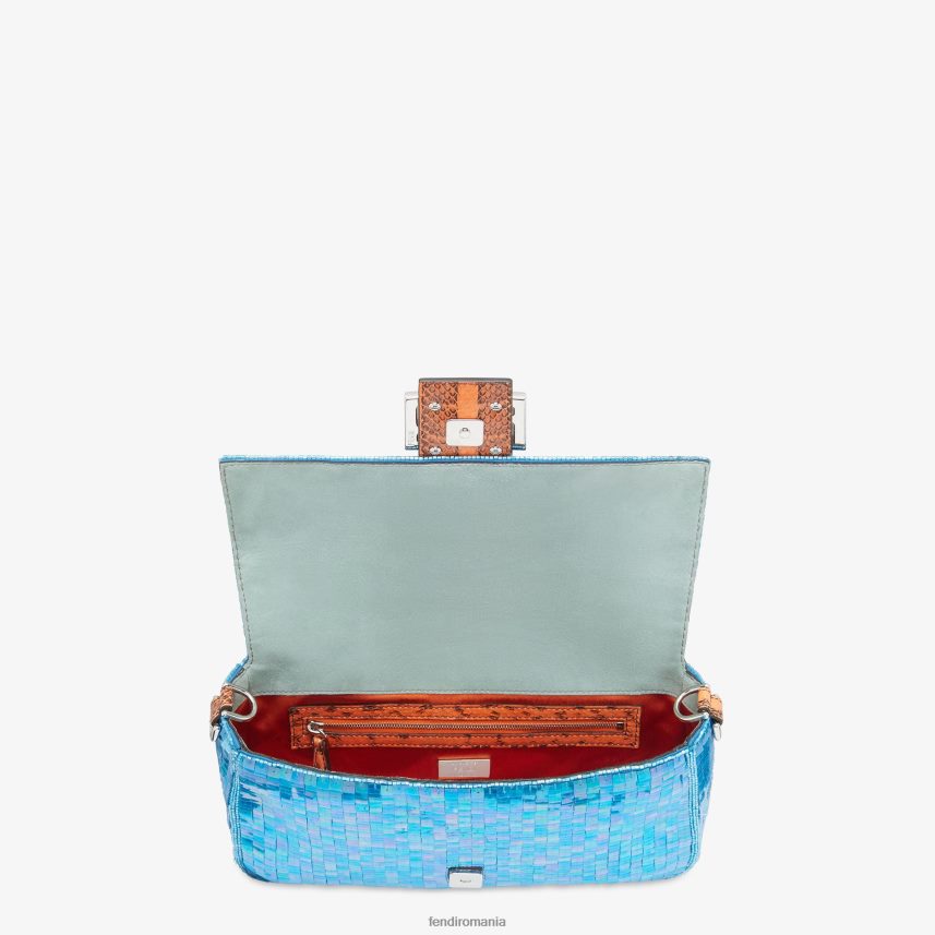 geanta reeditare in paiete albastru deschis Fendi femei accesorii 86084L803