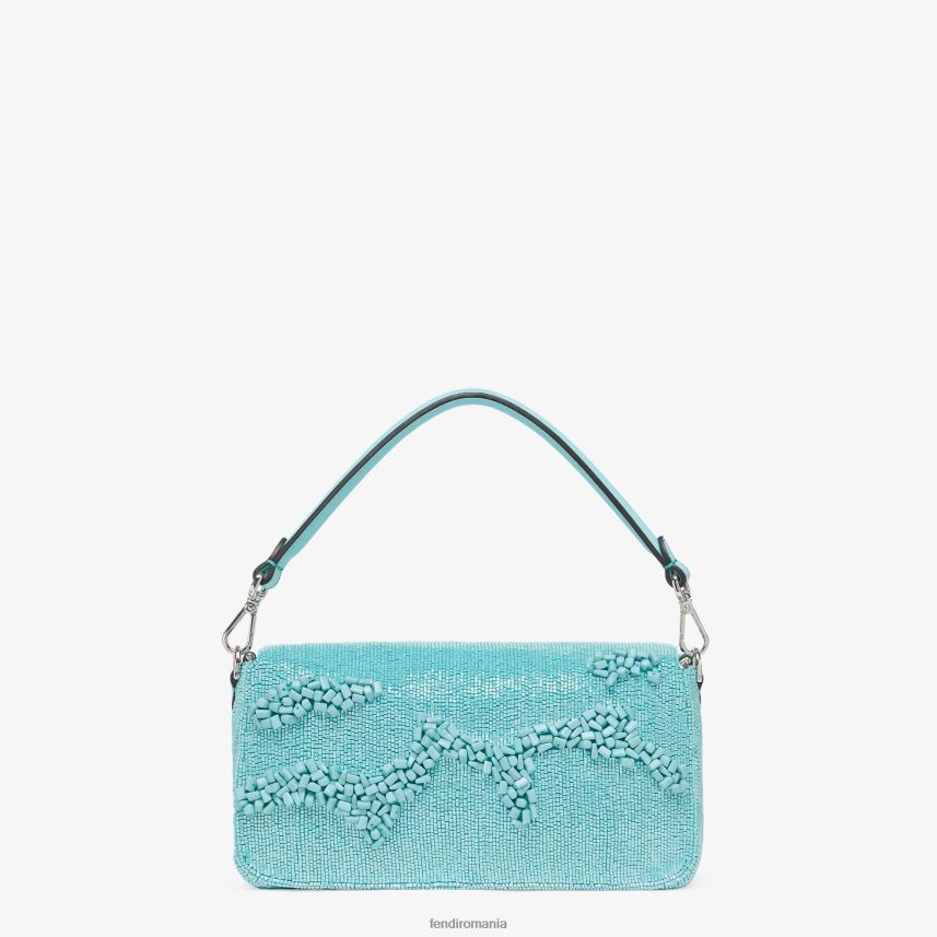 geanta reeditare in pietre si margele albastru deschis Fendi femei accesorii 86084L782