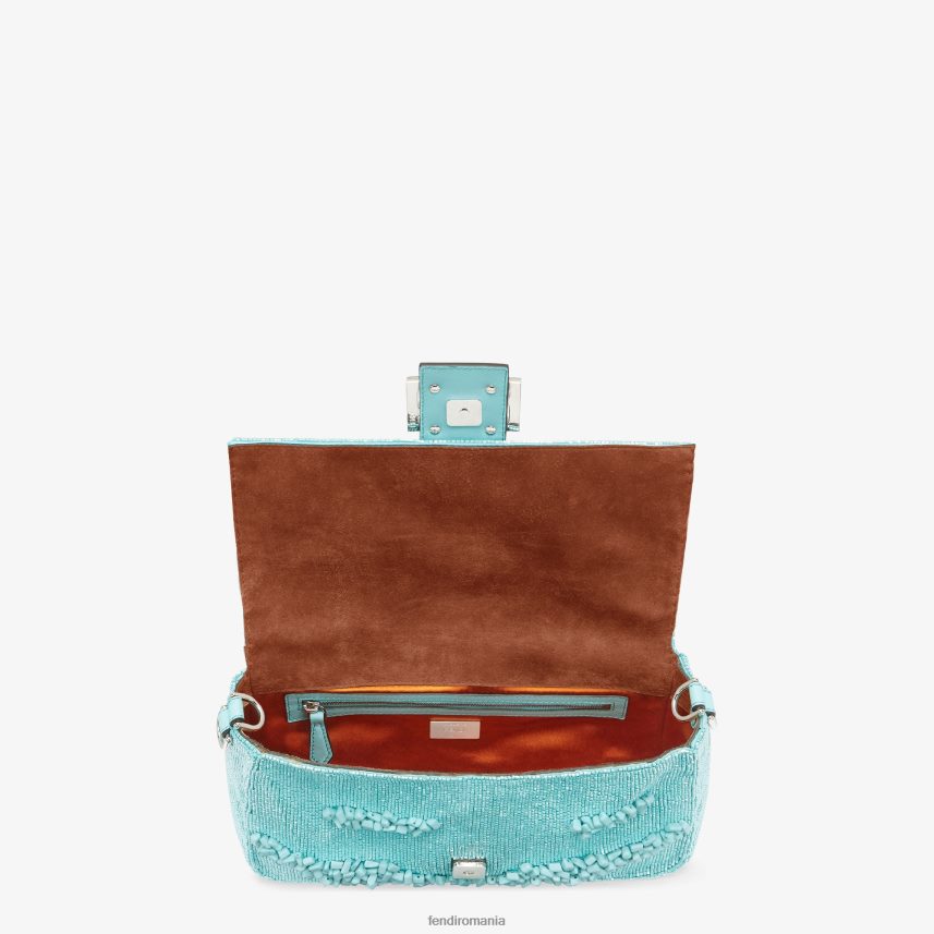 geanta reeditare in pietre si margele albastru deschis Fendi femei accesorii 86084L782