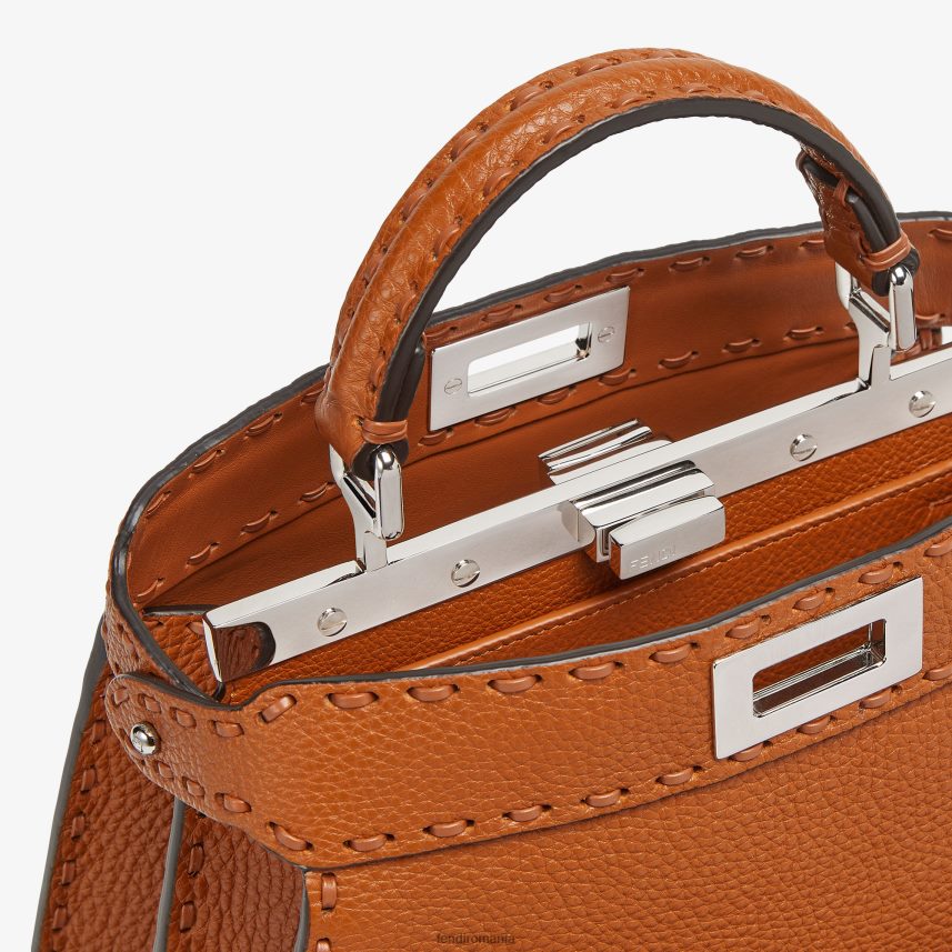 geanta selleria cu cusaturi supradimensionate maro Fendi femei accesorii 86084L612