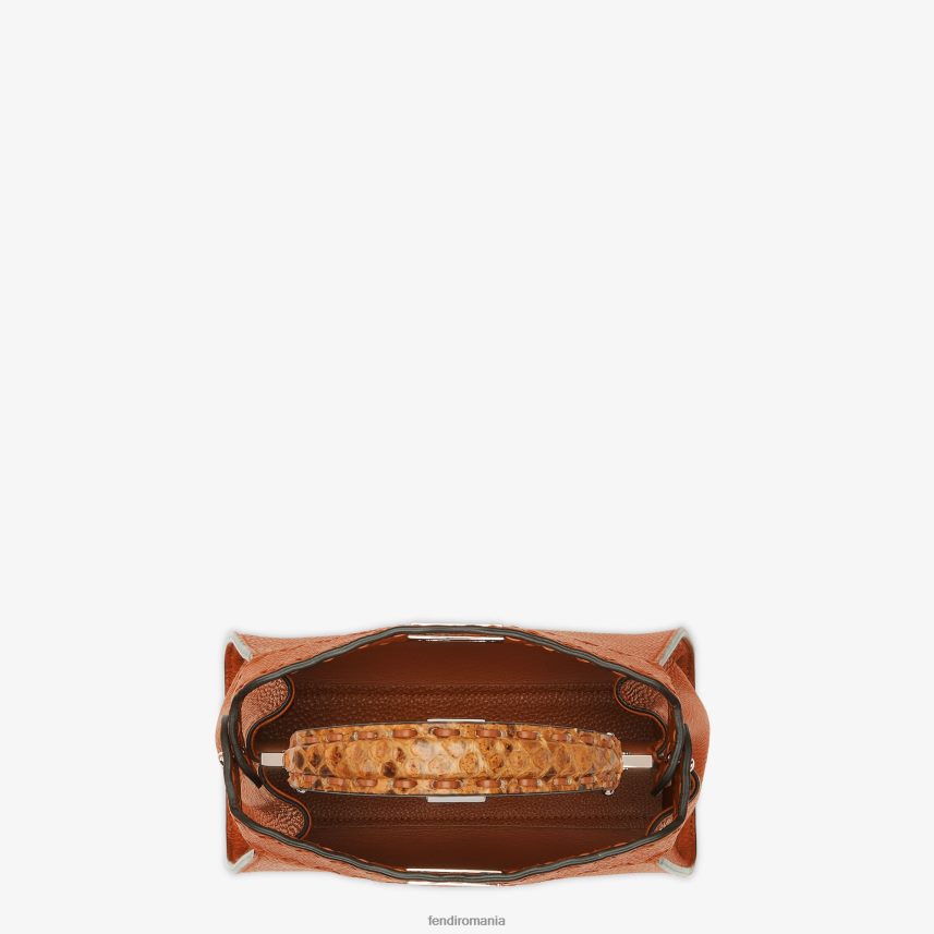 geanta selleria cu cusaturi supradimensionate si detalii exotice maro Fendi femei accesorii 86084L613