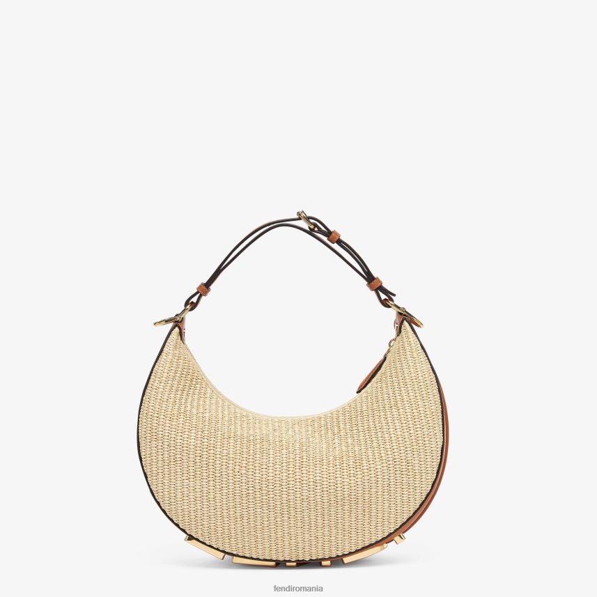 pungă de paie naturală bej Fendi femei accesorii 86084L564