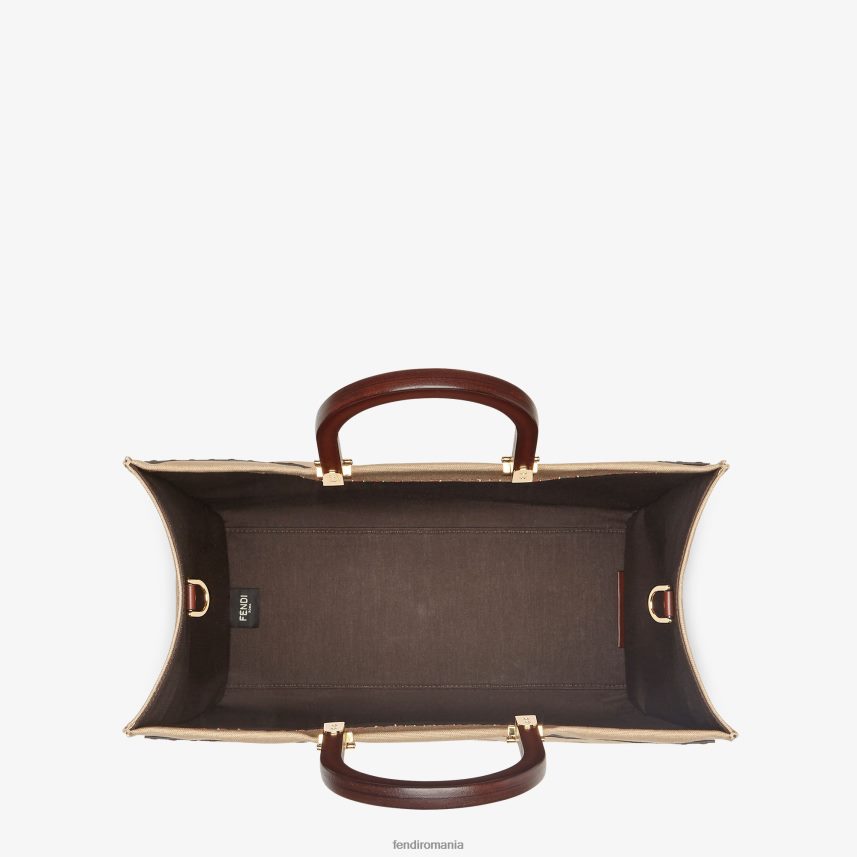 sac de pânză bej Fendi femei accesorii 86084L880