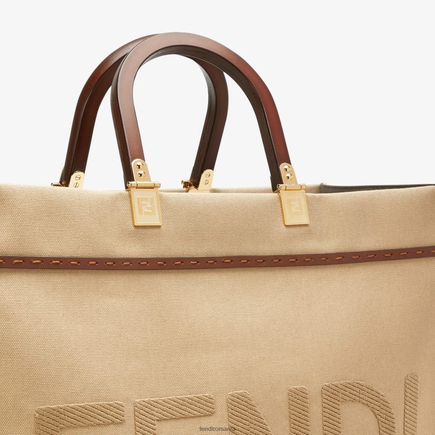 sac de pânză bej Fendi femei accesorii 86084L880
