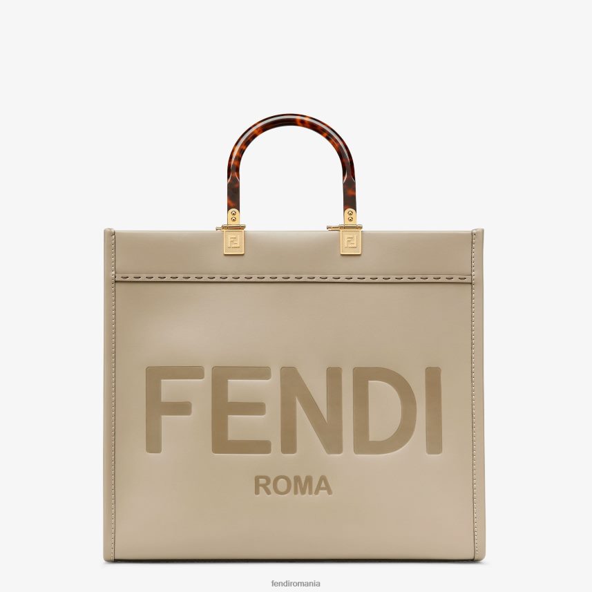 shopper din piele de porumbel bej Fendi femei accesorii 86084L828