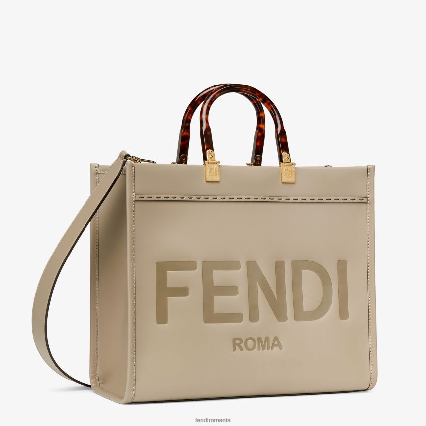 shopper din piele de porumbel bej Fendi femei accesorii 86084L828