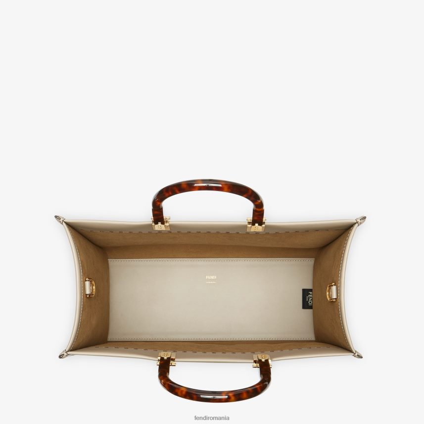 shopper din piele de porumbel bej Fendi femei accesorii 86084L828