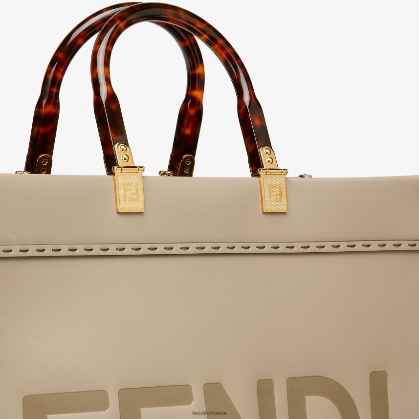 shopper din piele de porumbel bej Fendi femei accesorii 86084L828