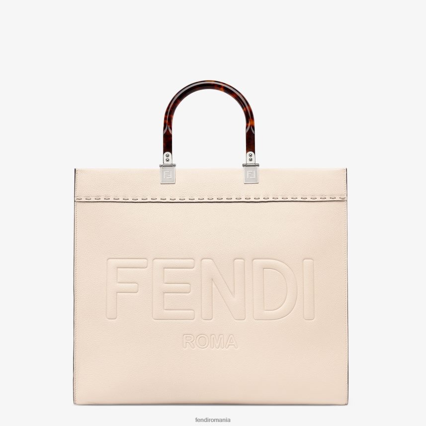 shopper din piele plină de culoare palidă roz Fendi femei accesorii 86084L848