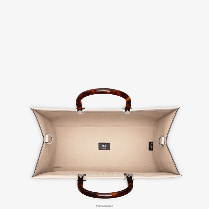 shopper din piele plină de culoare palidă roz Fendi femei accesorii 86084L848