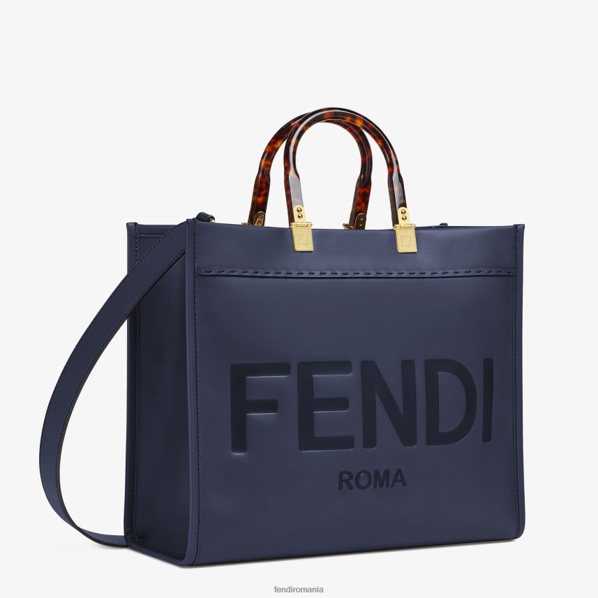 shopper sunshine mediu din piele albastru Fendi femei accesorii 86084L869