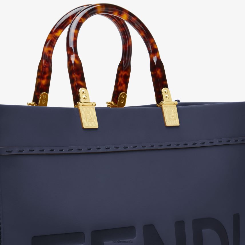 shopper sunshine mediu din piele albastru Fendi femei accesorii 86084L869