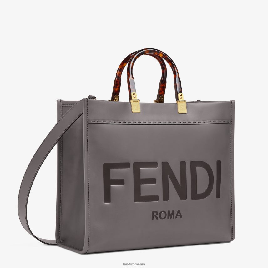 shopper sunshine mediu din piele gri Fendi femei accesorii 86084L884