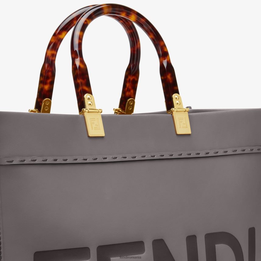 shopper sunshine mediu din piele gri Fendi femei accesorii 86084L884