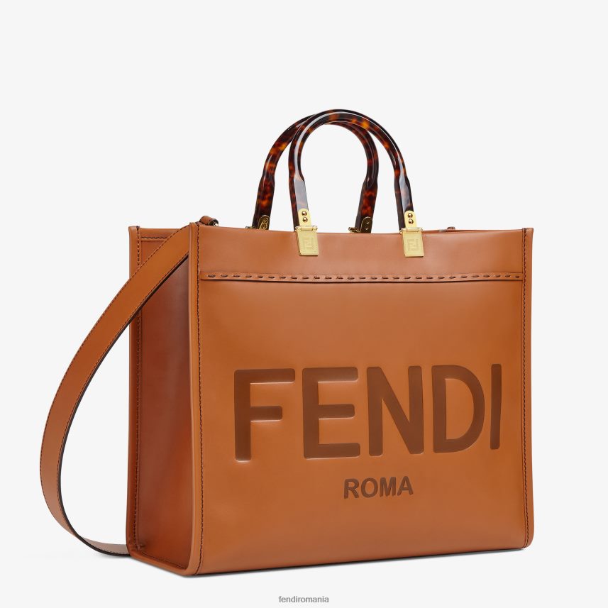 shopper sunshine mediu din piele maro Fendi femei accesorii 86084L523