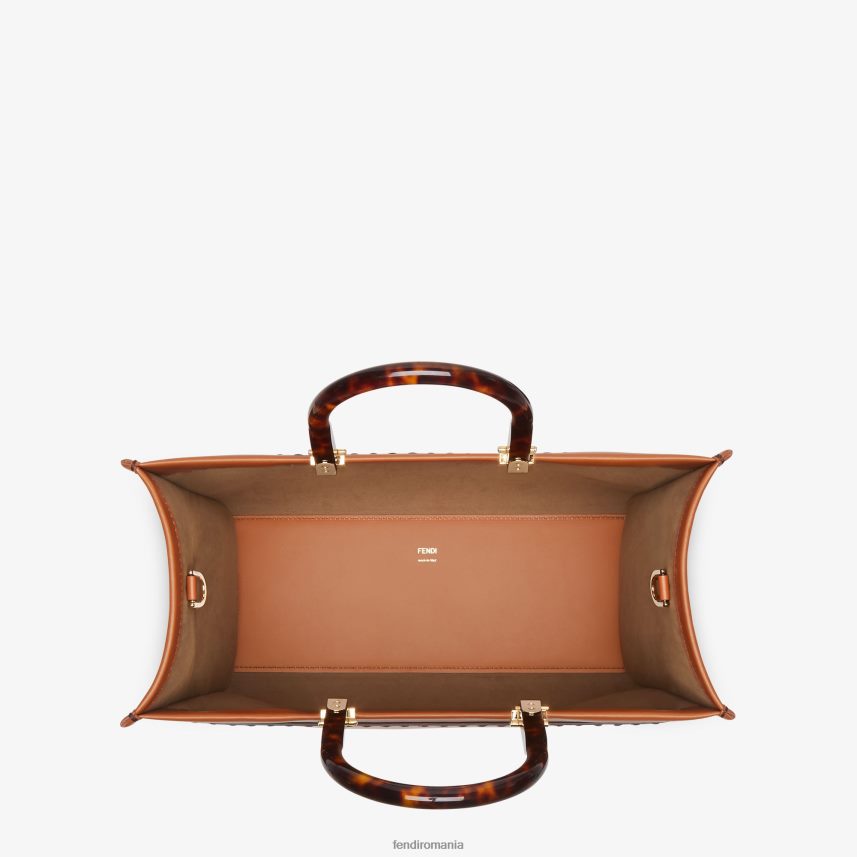 shopper sunshine mediu din piele maro Fendi femei accesorii 86084L523