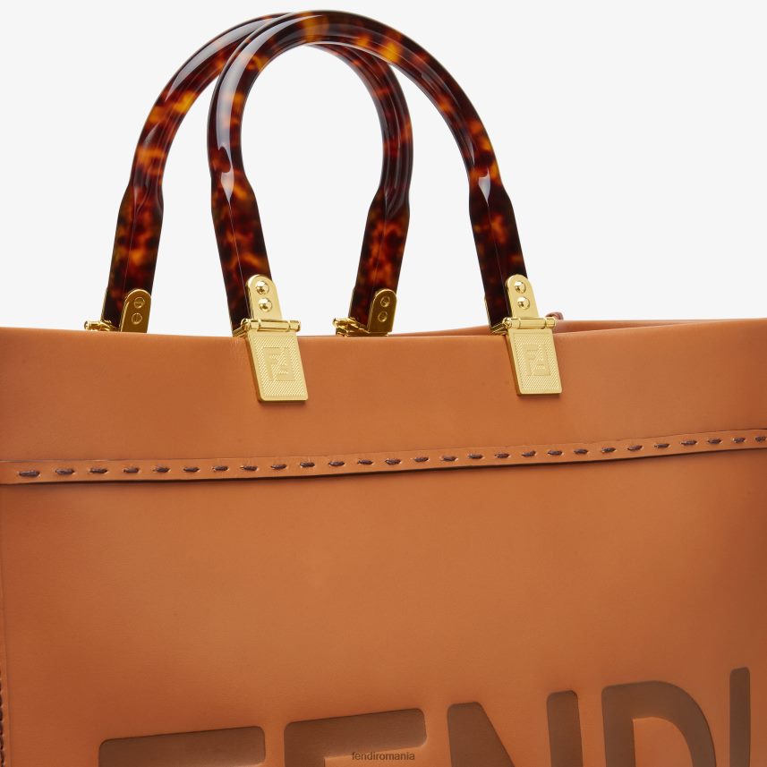 shopper sunshine mediu din piele maro Fendi femei accesorii 86084L523
