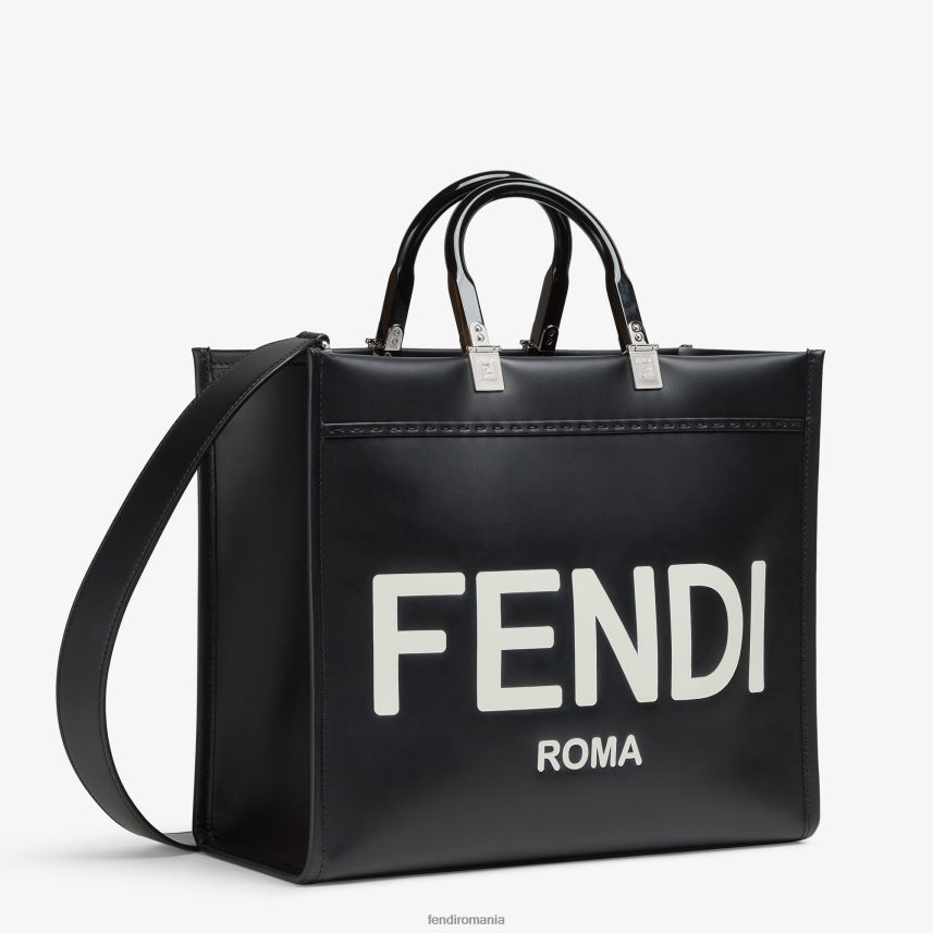 shopper sunshine mediu din piele negru Fendi femei accesorii 86084L678