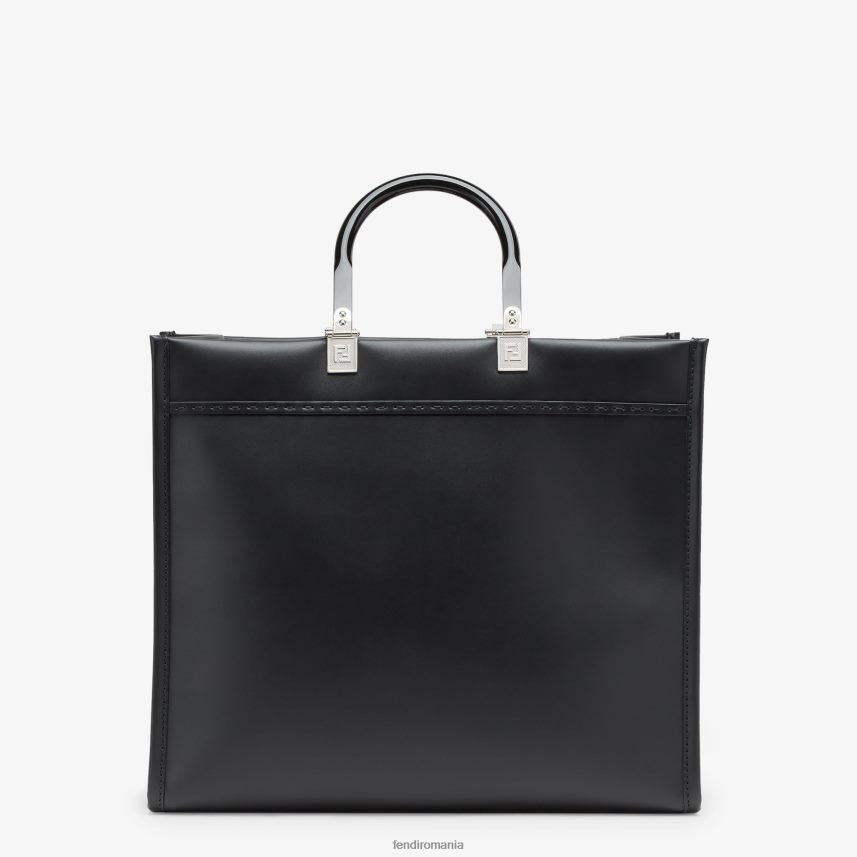 shopper sunshine mediu din piele negru Fendi femei accesorii 86084L678