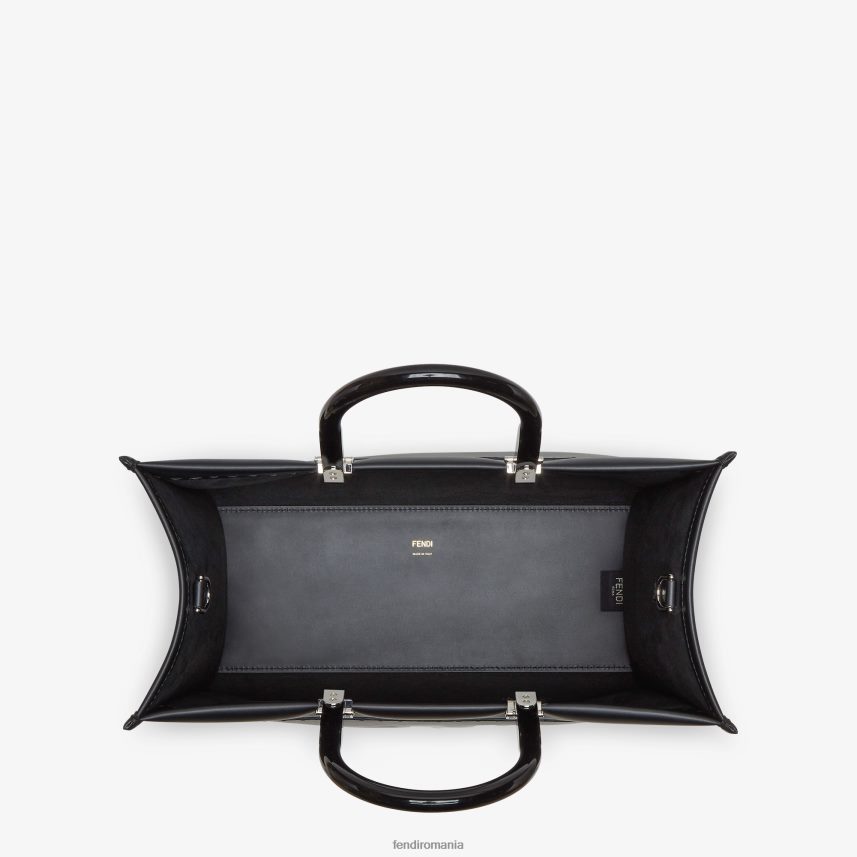shopper sunshine mediu din piele negru Fendi femei accesorii 86084L678