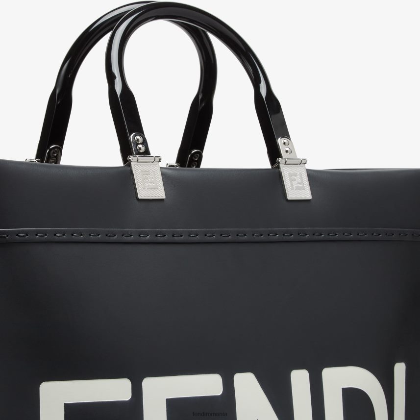 shopper sunshine mediu din piele negru Fendi femei accesorii 86084L678