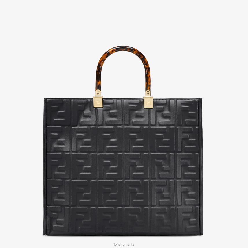 shopper sunshine mediu din piele negru Fendi femei accesorii 86084L756