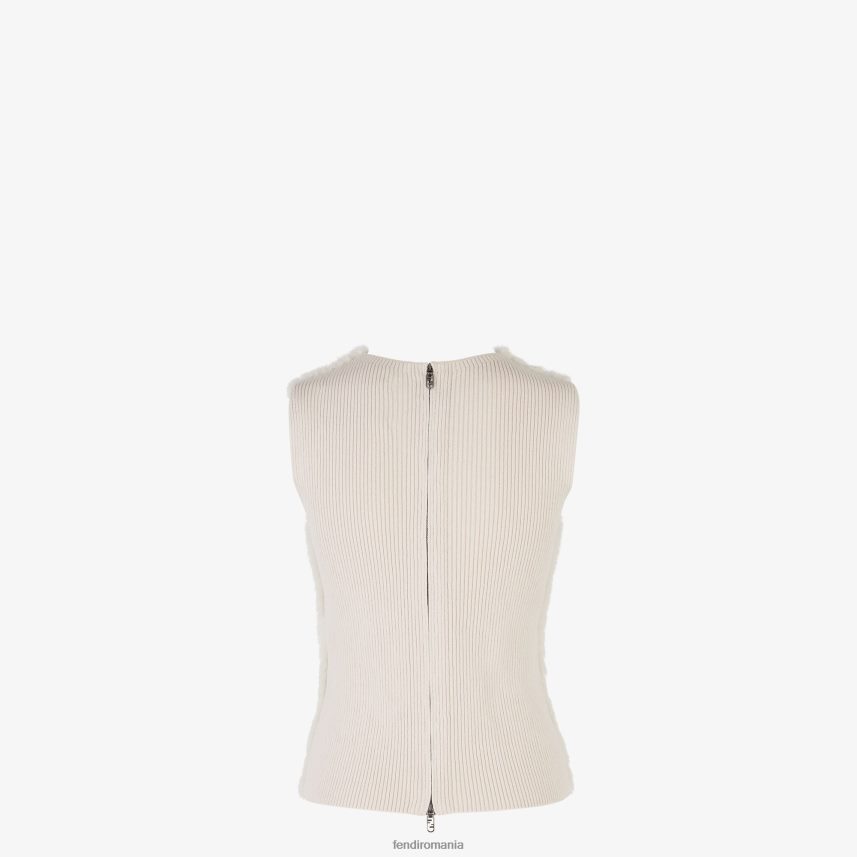 blat de nurca alb Fendi femei îmbrăcăminte 86084L1164