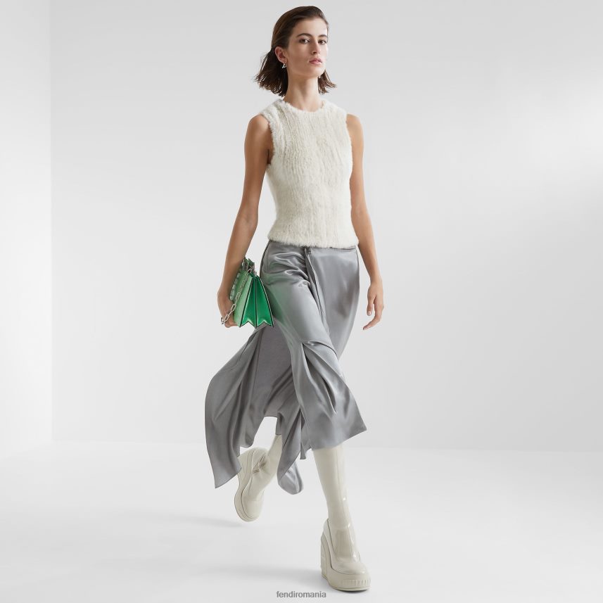 blat de nurca alb Fendi femei îmbrăcăminte 86084L1164