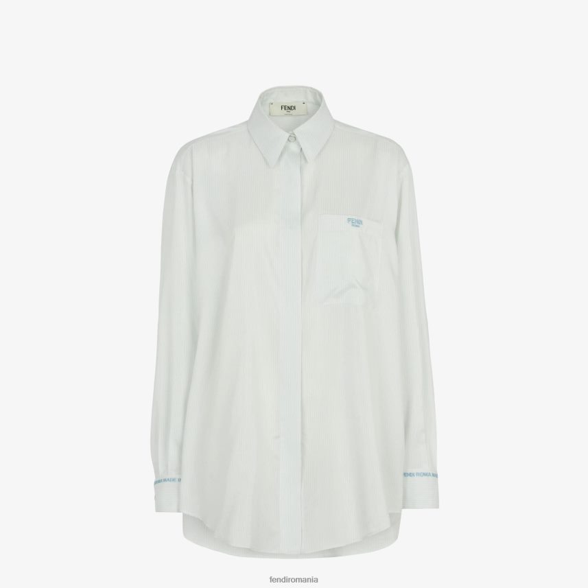 cămașă de mătase albastru deschis Fendi femei îmbrăcăminte 86084L979