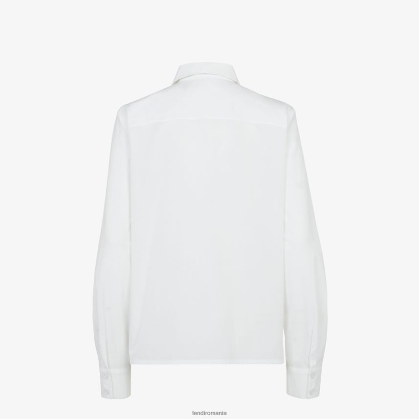 cămașă din bumbac alb Fendi femei îmbrăcăminte 86084L1127
