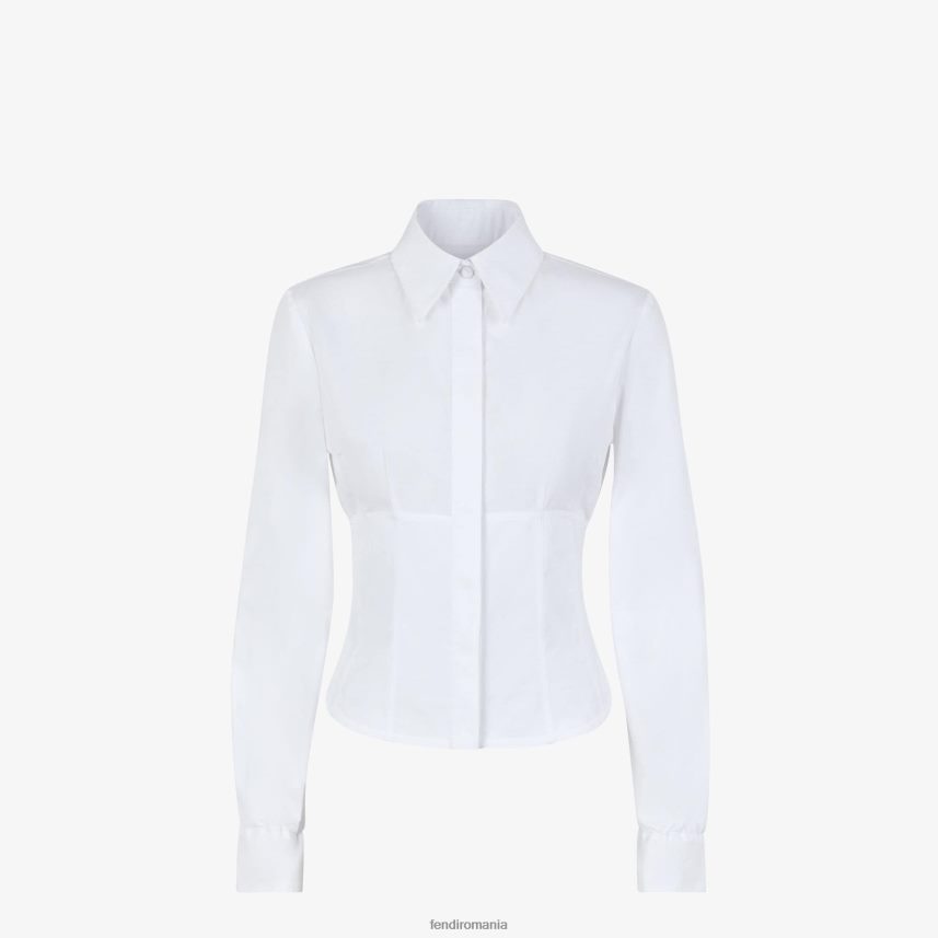 cămașă din bumbac alb Fendi femei îmbrăcăminte 86084L1228