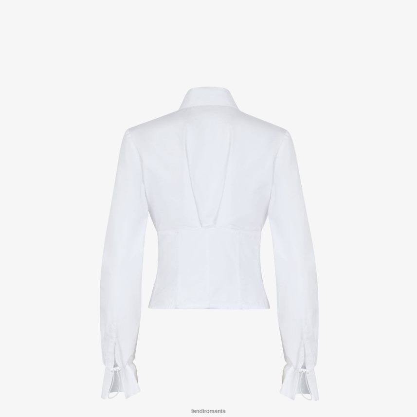 cămașă din bumbac alb Fendi femei îmbrăcăminte 86084L1228