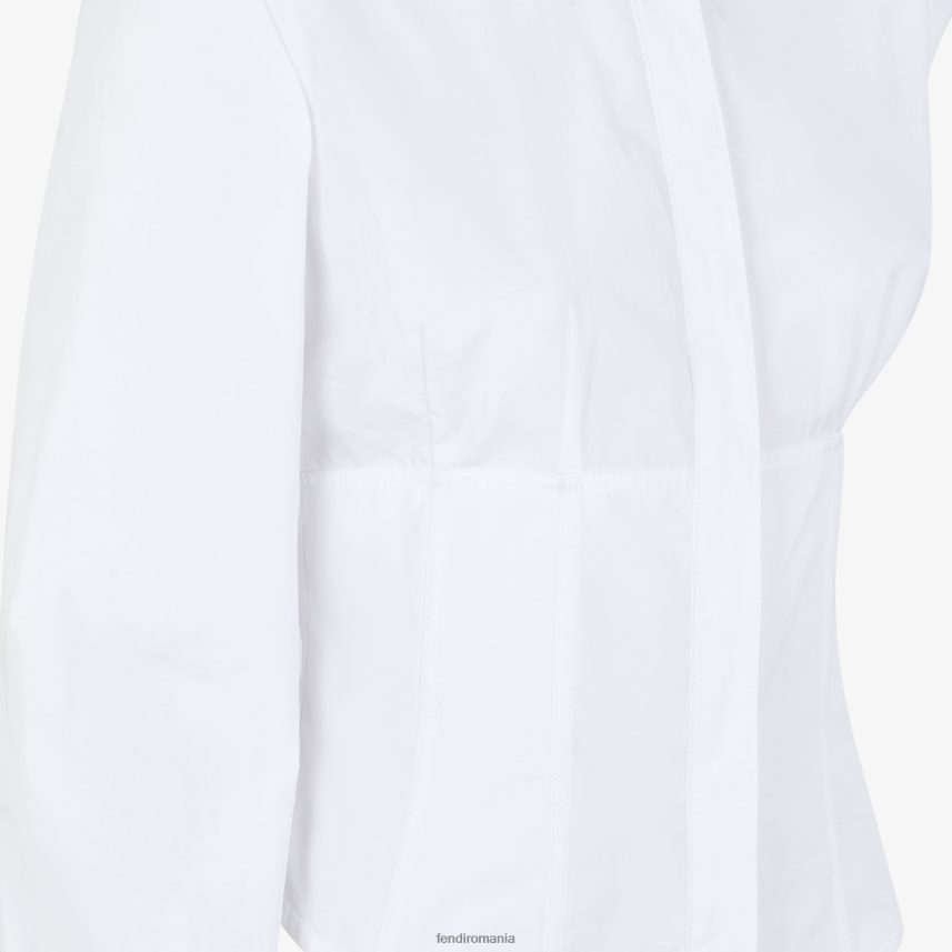 cămașă din bumbac alb Fendi femei îmbrăcăminte 86084L1228