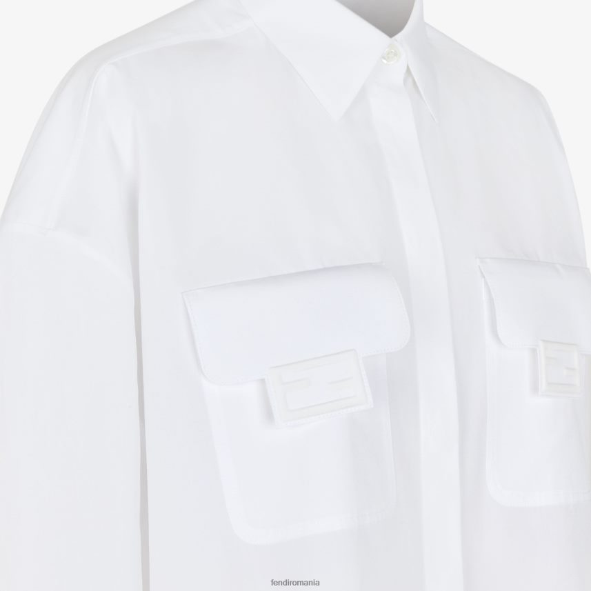 cămașă din poplin alb Fendi femei îmbrăcăminte 86084L1016
