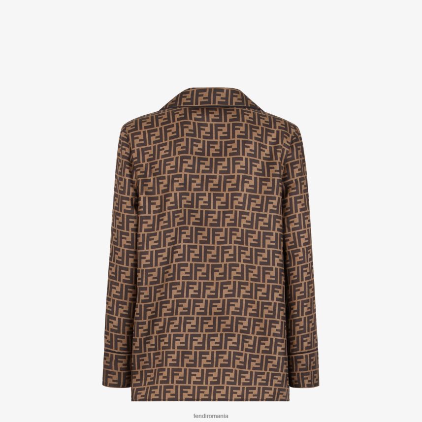 cămașă din twill maro Fendi femei îmbrăcăminte 86084L971